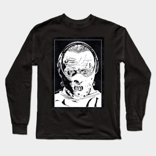 HANNIBAL LECTER - Silence of the Lambs (Black and White) Long Sleeve T-Shirt